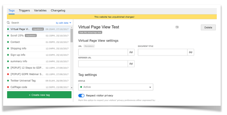 Piwik Virtual Page Views